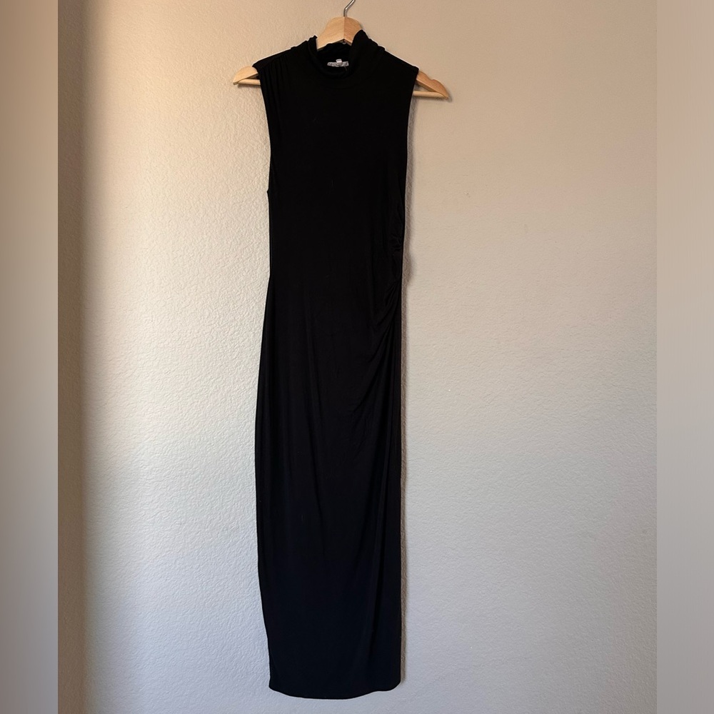 Good American Good Touch Mockneck Midi Dress